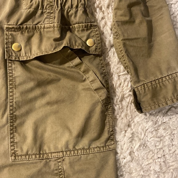 J.Crew long field jacket. Olive Green. Hood detaches by buttons. - Picture 5 of 11